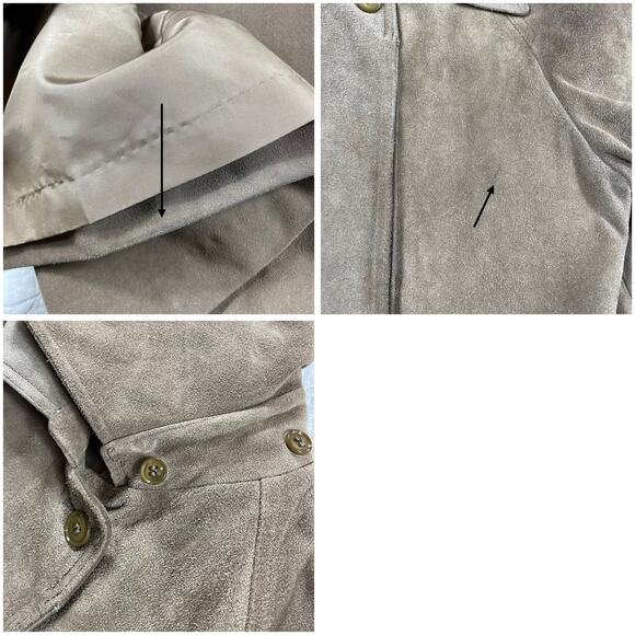 🔥Vintage ILGWU USA Made Brown Suede Leather Distressed Duster Jacket Coat XS-S - Picture 15 of 15